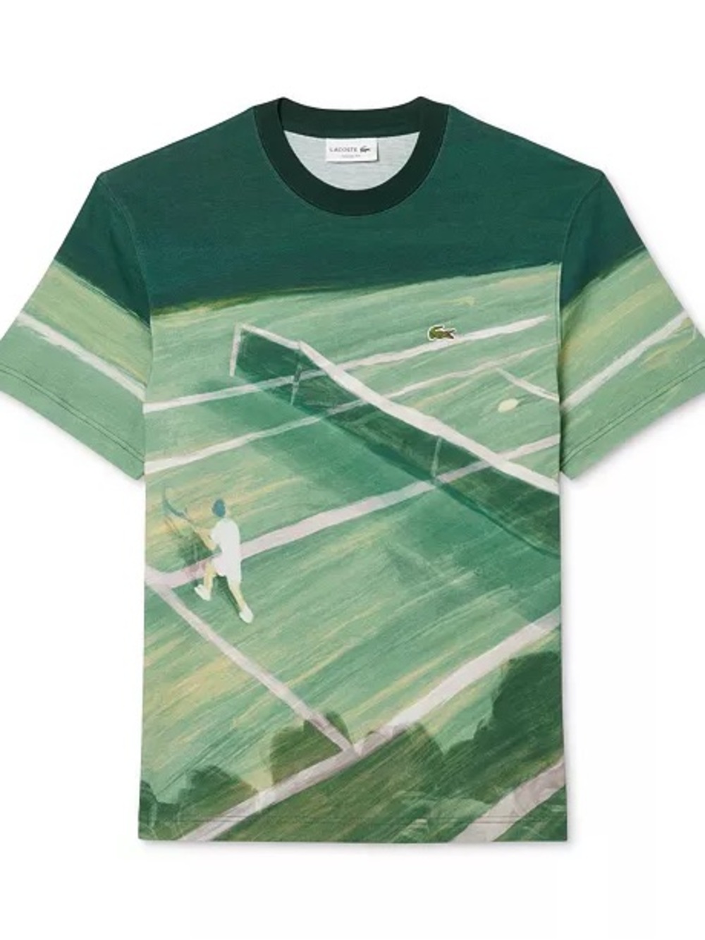 NWT LACOSTE Men's Tennis Court Graphic T-Shirt - Picture 6 of 7